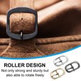 thumbnail image 5 of Uxcell Single Prong Belt Buckle, Metal Roller Pin Buckle Oval Center Bar Buckles for Belt Purse Making Leather Hardware Silver/Light Gold 0.6", 5 of 7
