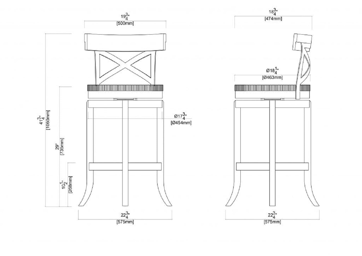 Myrtle store counter stool