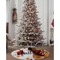 thumbnail image 4 of Hello Fall Thanksgiving Christmas Tree Skirt 48 Inches Large Christmas Skirt Tree, Autumn Red Orange Maple Leaf Dog Tree Skirt Christmas Decorations for Fireplace Party Holidays Indoor Outdoor, 4 of 7
