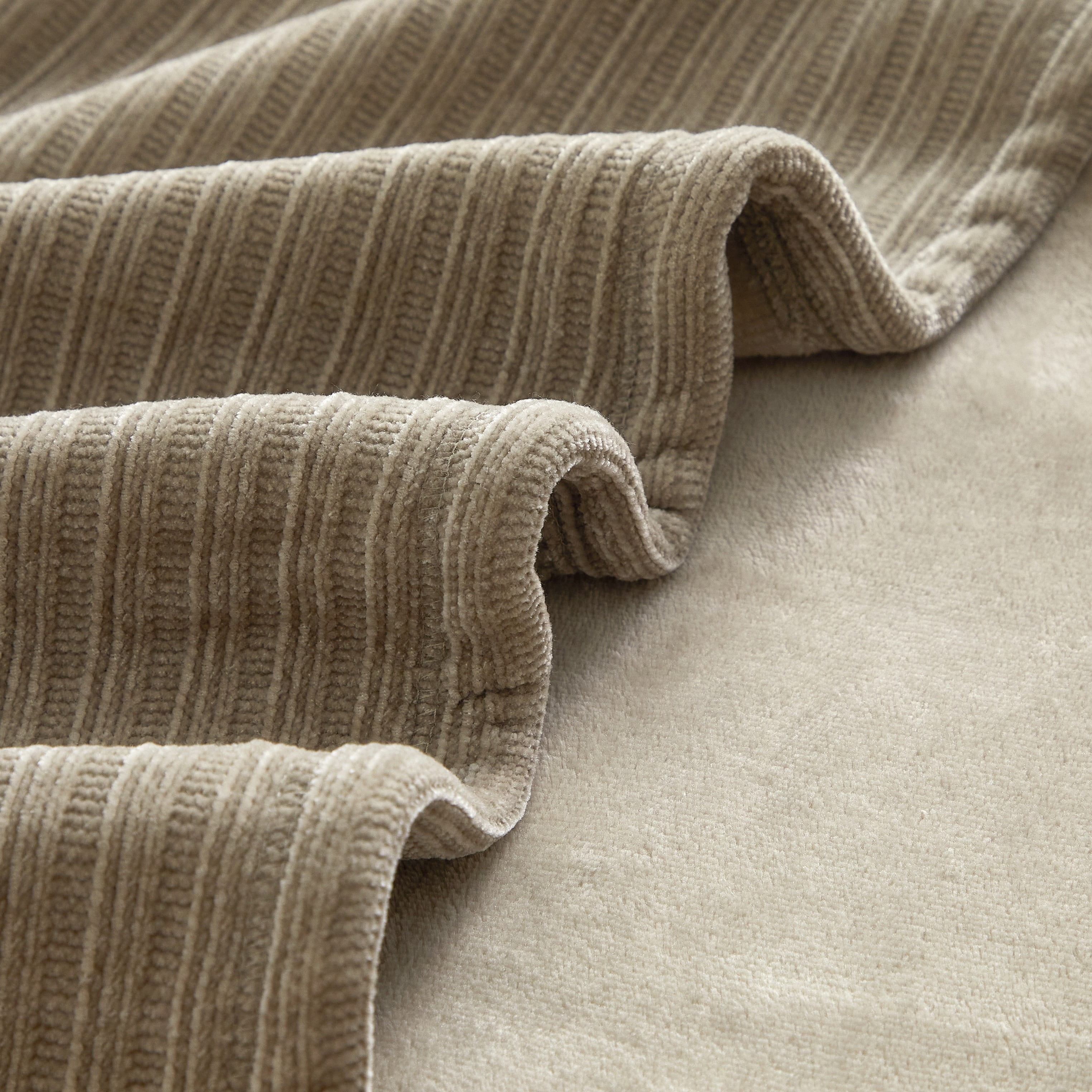 Mainstays Cozy Chenille Reverse to Plush Soft Couch Throw, Washed Stone, Standard Size