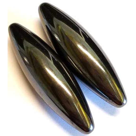 (set of 2) 60mm Magnetic Hematite Oval