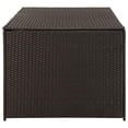 thumbnail image 3 of Outdoor Storage Box, Brown Rattan, 71 Inch Powder Coated Steel Frame, 3 of 6