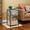 Greige and Black, variant on LEDREM Multifunctional 3 Tiers Nightstand, Slim Sofa Side Table with Built-in Power Hub, 6.5ft Extension Cord, Sturdy Metal Frame Compact Storage Furnishing for Small Narrow Space