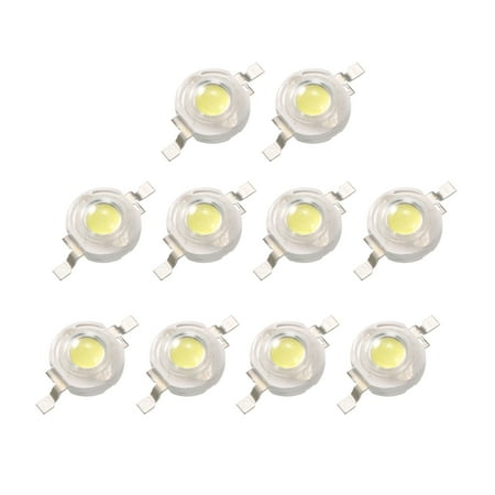 

LED Chip Board 3W DC3-3.6V 600-700mA 10000K Cold White 10Pcs for Downlight Flashlight
