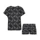 thumbnail image 3 of Conjunto de pijama corto para mujer con estampado de caballos LKS305, 3 of 4