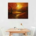 thumbnail image 2 of COMIO Autumn Scene Fall - Canvas Art Wall Decor 20x16in for Living Room Bedroom, 2 of 3