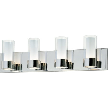 

Maxim 23074Clft/Bul Silo 4 Light 27 Wide Led Bathroom Vanity Light - Chrome