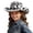 White1, variant on MUXiin Cowboy Hats for Kids Children's Cow Print Pattern Suitable for Party Occasions Denim Style Hat