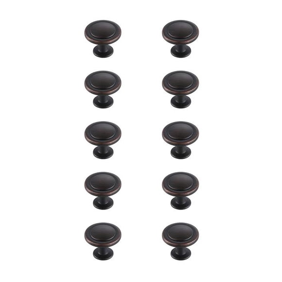 Elegant Decor KB2005-ORB-10PK 1.3 in. Logyn Oil-Rubbed Bronze Mushroom Knob, Set of 10
