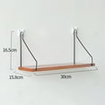 thumbnail image 6 of 1-Tier Wooden Multi-Functional Storage Rack Hanging Wall Storage Holder for Living Room Bedroom Decor - Brown S, 6 of 6