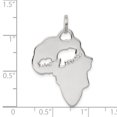 thumbnail image 3 of 925 Sterling Silver Afrique Continent Éléphant Collier Pendentif Animal Voyage Transport, 3 of 8