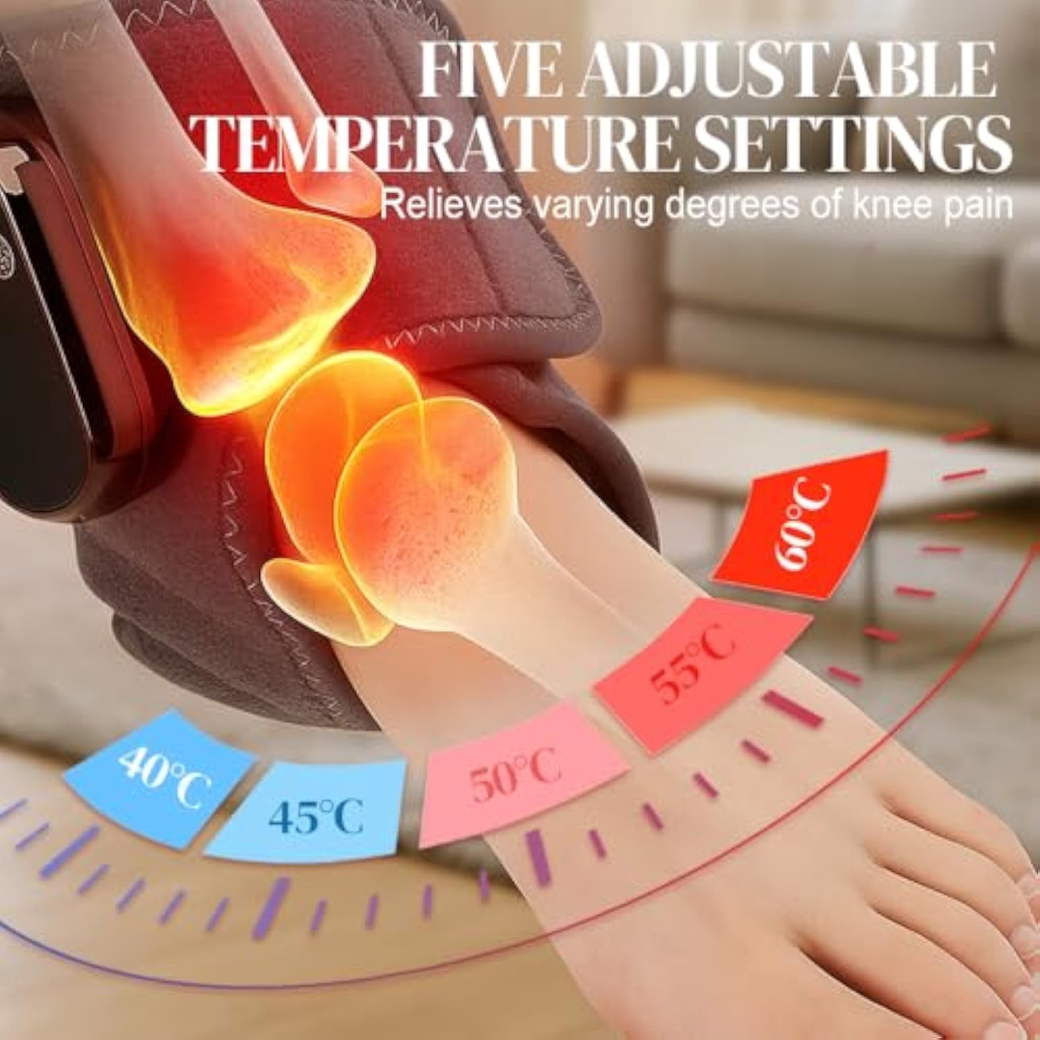 Foot Renew Triple Method Massager, Wireless Heated Foot & Ankle Wrap, Portable Foots Renew Massager(Ankle)