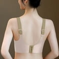 thumbnail image 6 of Wang6 Womens Plus Size Wireless Sports Bras Seamless Lace Trim Everyday Bras Running Gym Yoga Bralettes T Shirt Bra Cropped Tank Tops Beige XL, 6 of 6