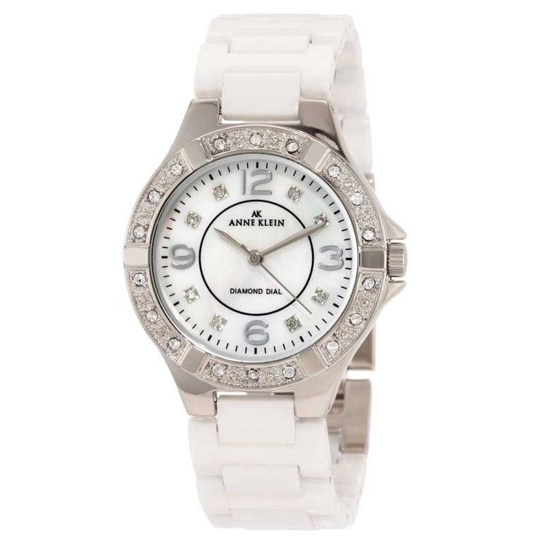 Anne Klein Swarovski Crystal White Ceramic s-l400.jpg main image 3