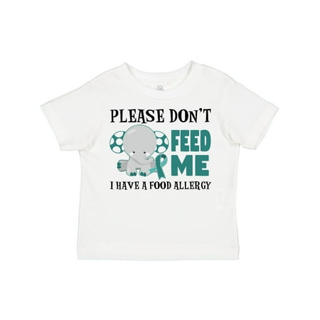 

Inktastic Please Dont Feed Me I Have a Food Allergy with Elephant and Ribbon Gift Toddler Boy or Toddler Girl T-Shirt