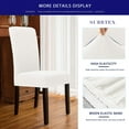 thumbnail image 6 of Subrtex Stretch Textured Grain Dining Chair Slipcover (Set of 2, White), 6 of 7
