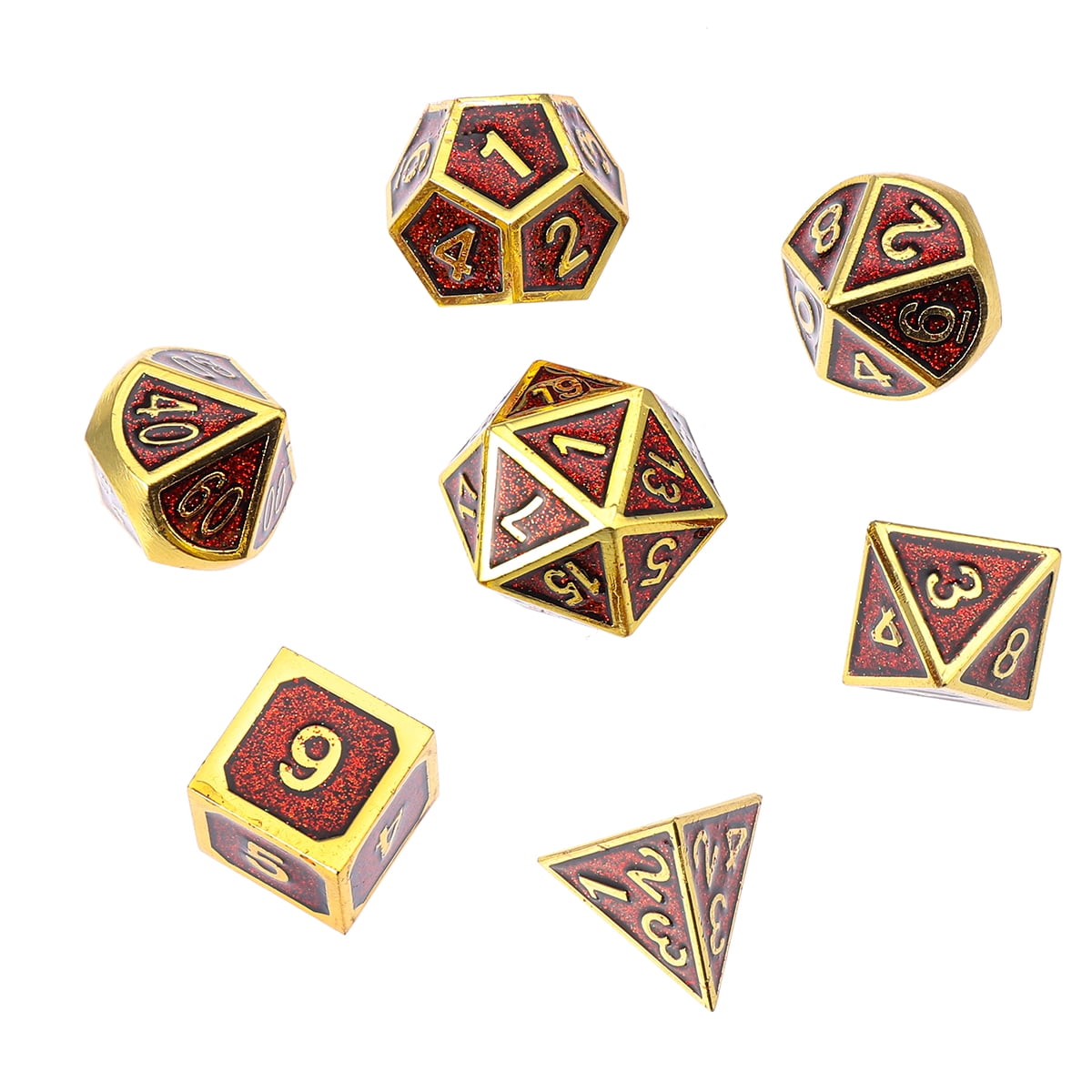 7Pcs Alloy Polyhedral Dice Set Role Playing Game Accessory For Dungeons Dragons Walmart Canada