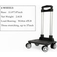 thumbnail image 6 of Backpack Trolley - 4 Wheels Folding Compact Lightweight Luggage Cart, Travel Trolley for Bags/Lunch Backpack/Golf Bag (4 Wheels), 6 of 6