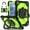 Black+Green, variant on ELEHOLD Heavy Duty Case for For Samsung Galaxy Tab A11 2025, 8.7-inch, 3-Layer Rugged 360 Rotating Kickstand Handle Grip Detachable Shoulder Strap Kids Friendly Shockproof Case, Black
