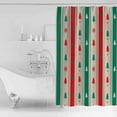 thumbnail image 2 of Merry Christmas Shower Curtain Set ，Waterproof Fabric Shower Curtains Xmas Tree Snowflake Dot Linen Texture Shower Curtains for Bathroom,Bathroom Decor 72"x84", 2 of 7