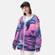 thumbnail image 3 of Fotbe Hawaiian Beach Dolphin Chaqueta con Protección Solar UPF 50+ para Hombre y Mujer, Camisa con Capucha y Bolsillos-Small, 3 of 6