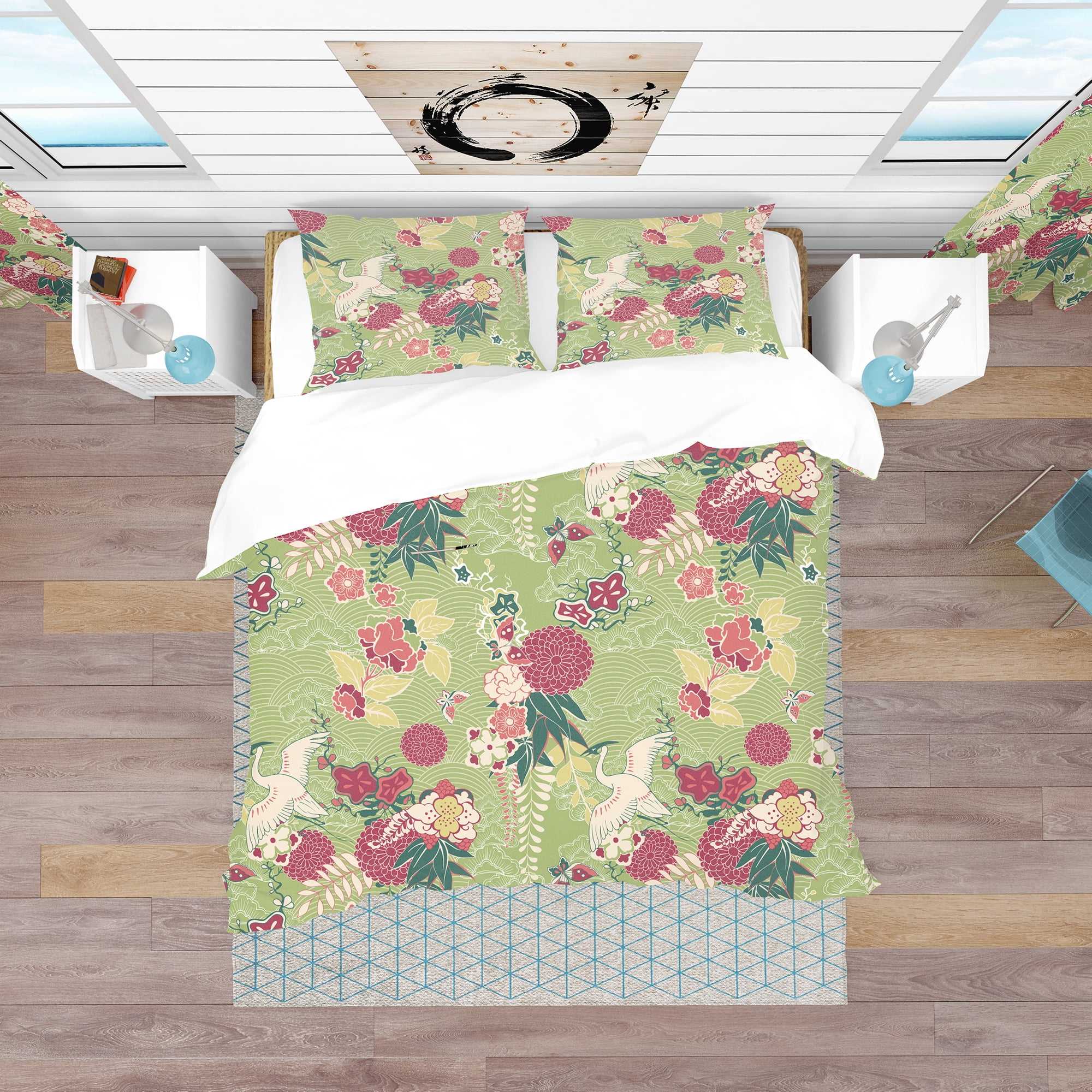 Designart 'Oriental Silk Pattern' Asian Duvet Cover Set