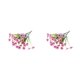 thumbnail image 4 of Matsuzay 2X jardín 5 tenedores flores artificiales sin imitación violeta plantas falsas ramo de simulación resistente al desgaste para maceta Rosa 2Conjunto, 4 of 6