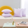 thumbnail image 1 of Deconovo Fundas de cojines decorativas - Juego of 4 Soft Linen Cushion Covers, Machine Washable Pillowcases for Sofa, Pastel Purple, 24x24 Inch, 1 of 7