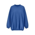 thumbnail image 6 of Yeaiivve Womens Oversized Sweatshirts Dress Adjustable Drawstring Balloon Hem Tunic Sweatshirt Fashion Casual Long Sleeve Pullover Tops with Pockets Blue,S, 6 of 9
