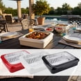 thumbnail image 4 of Plastic Aluminum Foil Tray (with Lid) - Flip-Top Tray - Portable Casserole Dish, Stackable Plastic Aluminum Foil Tray Holder for Home & Travel, 4 of 7