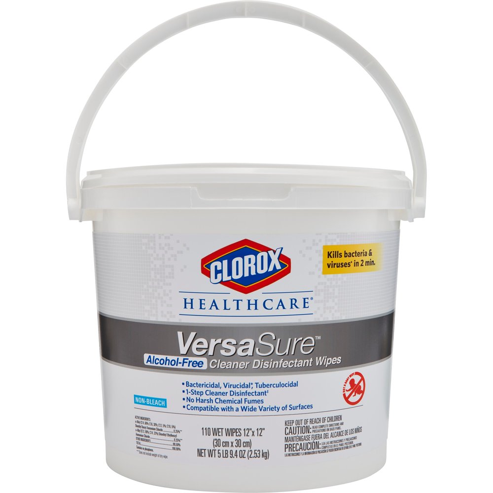 Clorox Healthcare VersaSure Cleaner Disinfectant Wipes 110 Count Bucket