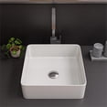 thumbnail image 4 of Pemberly Row White 16" Modern Square Above Mount Ceramic Sink, 4 of 5