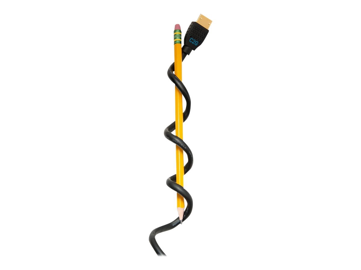 C2G C2G10374 1.64 ft. (0.50m) Black Performance Series Ultra Flexible High Speed HDMI Cable - 4K 60Hz In-Wall, CMG (FT4) Rated Male to Male