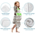 thumbnail image 7 of Green Brown Football Words Pattern Hooded Bath Towel，50"x30" for Ages 3 To 12 Kids, Quick Dry Lightweight Soft Microfiber Hood Beach Towel Cover Up for Kids, 7 of 7