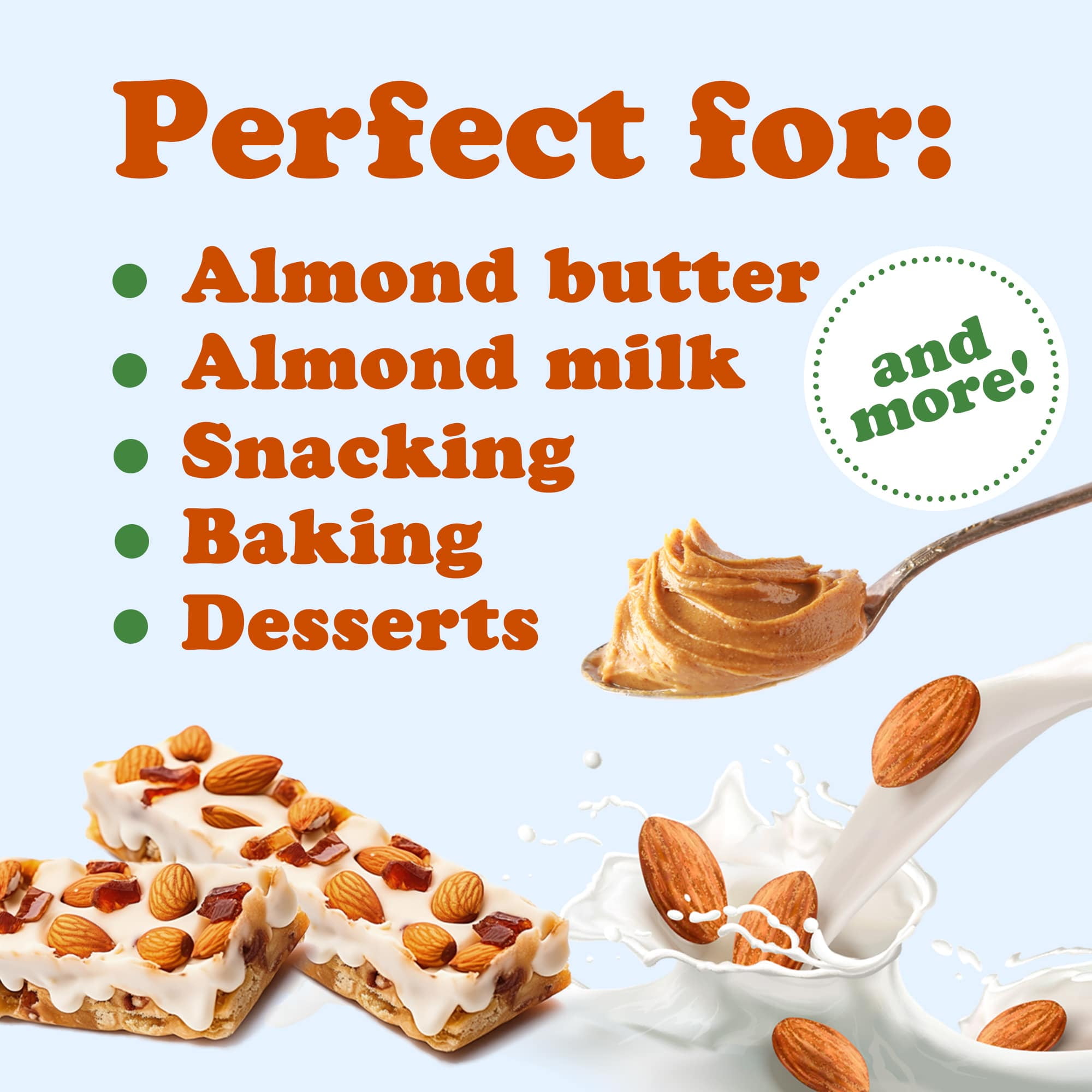 Food to Live, California Almonds, 3 Pounds, Raw