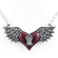 thumbnail image 1 of Winged Heart Necklace, Red, 1 of 1