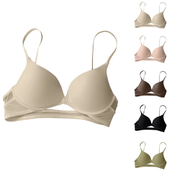 Antinious Ladies Solid Support Beautiful Back Push Up Front Closure Bras