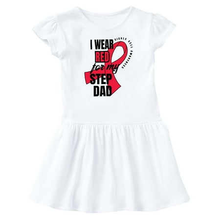 

Inktastic Sickle Cell Awareness I Wear Red For My Step Dad Gift Baby Girl Dress