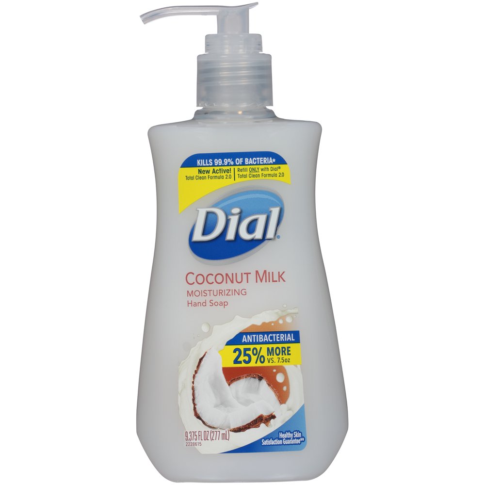 Dial Liquid Hand Soap, Coconut Milk, 9.375 Ounce Bonus Pack Walmart