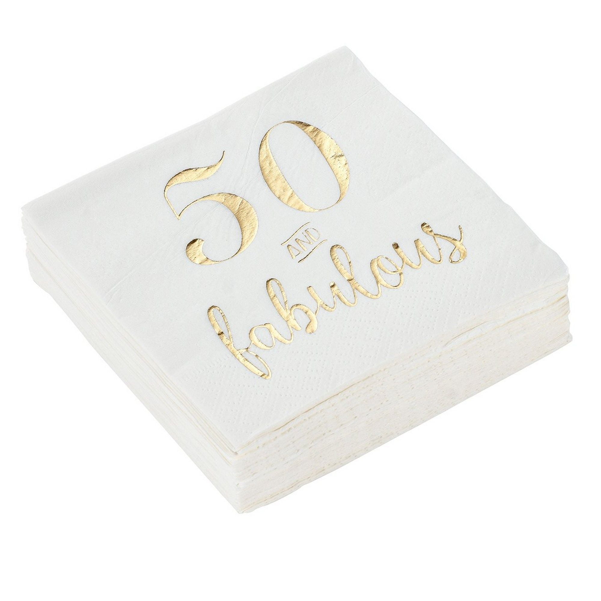 Cocktail Napkins 50Pack Luncheon Napkins, Disposable Paper Napkins Party Supplies, 3Ply, 50