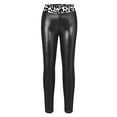 thumbnail image 2 of iiniim Kids Girls Shiny Metallic Leggings Dance Pants Gymnastics Stretch Footless Tights Yoga Pants, 2 of 7