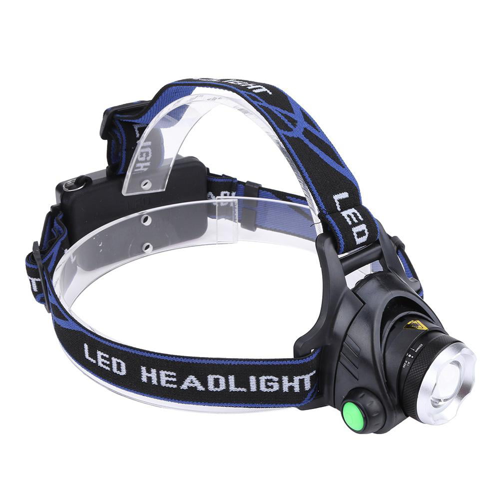 T6 Zoom Waterproof Headlamp Fishing Miner Head Torch Chargeable Headlight 