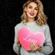 thumbnail image 3 of pstuiky Cojín decorativo con forma de corazón para niña, ideal para decorar escenas de San Valentín., 3 of 4