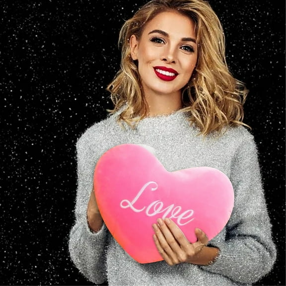 FYHALE Heart Throw Pillow Clearance Love Pillow Decoration Valentine's Day Scene Decoration Girl Cute Heart Shaped Pillow