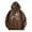 Brown, variant on NinXxx Women's Casual Crew Neck Pocket Print Hoodie Sweatshirt Brown S