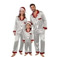 thumbnail image 2 of Jkety Holiday Pajamas Silk Matching Christmas Pajamas for Family Striped Button Down Shirt and Pants Silky Satin Xmas Pjs Sets for Pictures, 2 of 7
