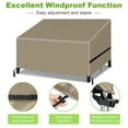 thumbnail image 4 of Patio Loveseat Cover, GARPROVM Patio Furniture Cover, 54"W x 38"D x 29"H UV Protected and Waterproof Patio Chair Cover, Brown, 4 of 12