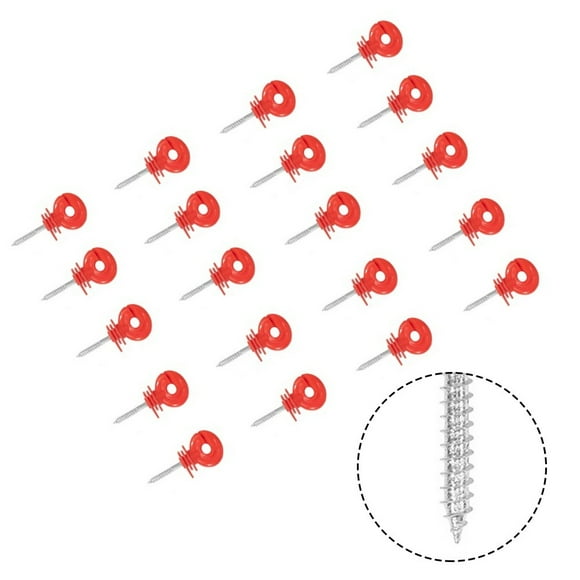 20PC Insulators Post Insulators Electronic Fence Posts Wall Ring Insulators Iron