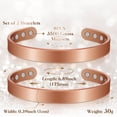 thumbnail image 5 of Wollet Copper Bracelets Set for Women, Magnetic Pure Copper Jewelry, 5 of 6