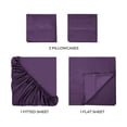 thumbnail image 5 of Superior 4-Piece Rayon From Bamboo Purple Sheet Set, Queen, 5 of 10